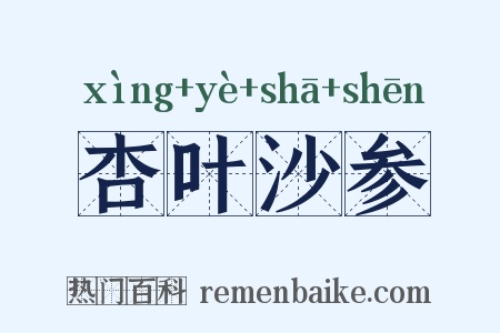 杏叶沙参是什么意思的图片